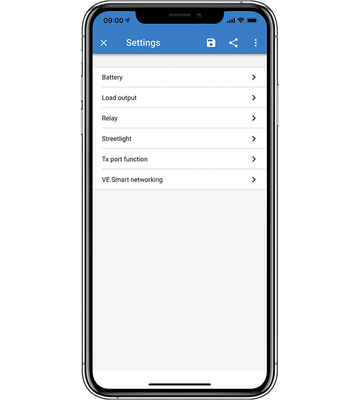 iPhone SmartSolar settings thumbnail