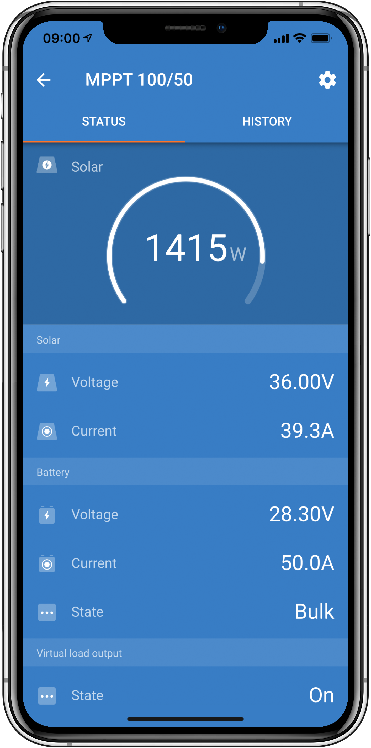 iPhone SmartSolar status thumbnail