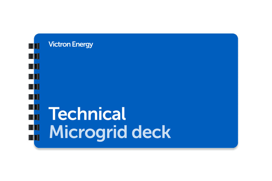 Blauer Ringordner mit dem Titel Technisches Microgrid-Deck