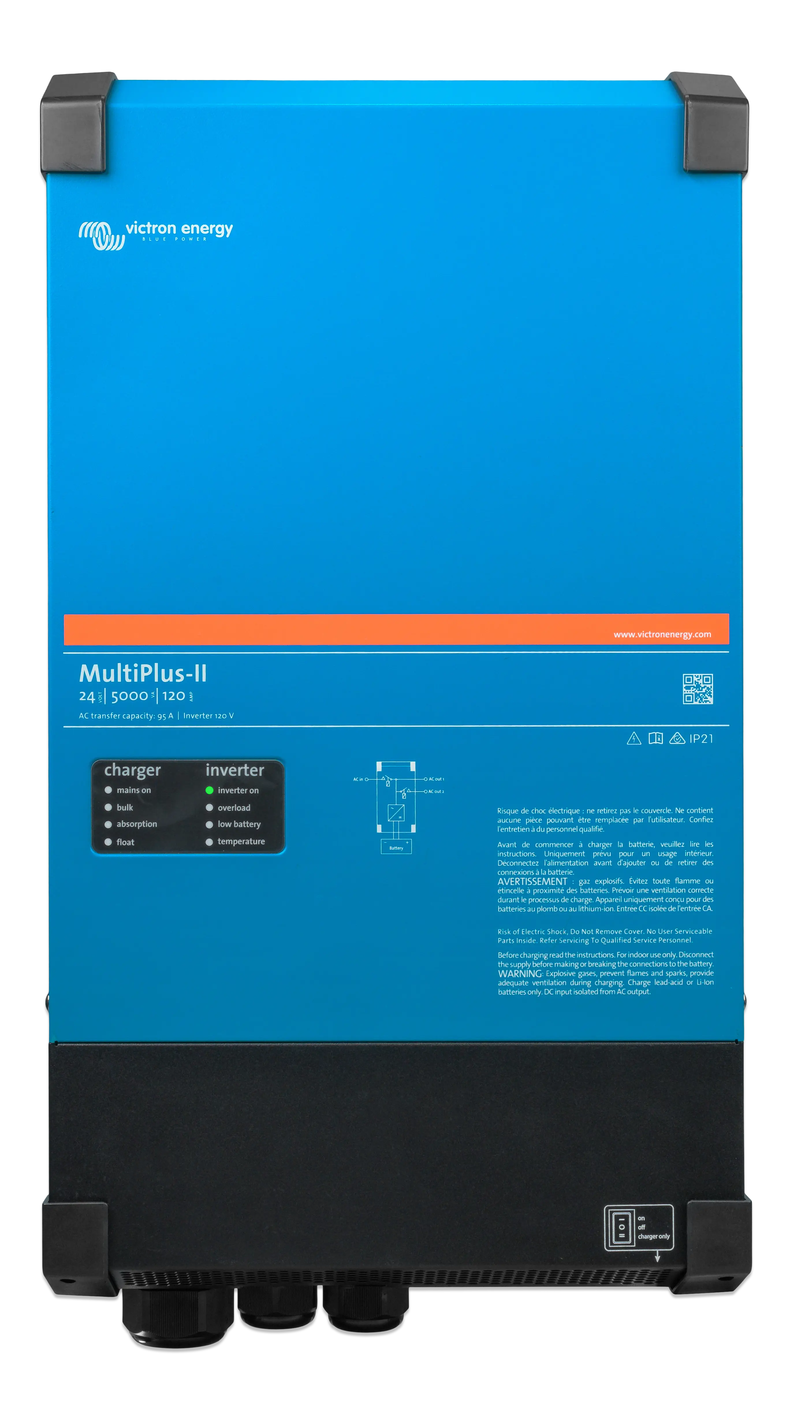 MultiPlus-II 24V 5kVA 120-95 120V (front) thumbnail